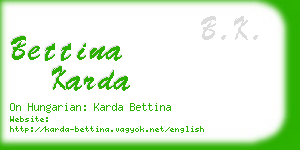 bettina karda business card